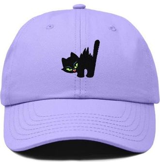Dalix Blink Black Cat Dad Cap in Lavender at Nordstrom