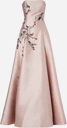 Costarellos Abito lungo Mavia con bustier e decorazioni