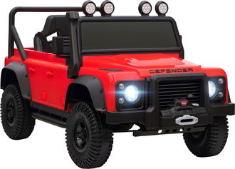 OEM Coche El&eacute;ctrico Para Ni&ntilde;os Con Licencia Land Rover 12v Control Remoto Sistema De Suspensi&oacute;n Usb Mp3 Faros Rojo