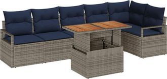 vidaXL Conjunto De Sof&aacute;s De Jard&iacute;n 7 Uds. 6-n&uacute;mero De Plazas Vidaxl