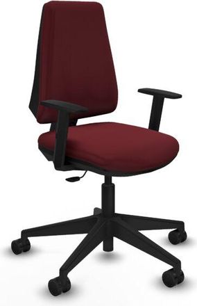 Piqueras y Crespo Piqueras Y Crespo - Elche Cp Similpiel Granate Brazos 1d Base Piramidal Ruedas Nailon 65mm