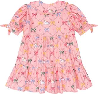 Huxbaby Unicorn Bow Puff Dress in Dusty Pink at Nordstrom, Size 6-12M Au