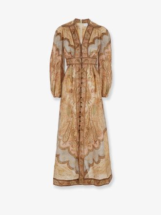 Zimmermann Vestito Wanderlust in lino multicolore - ZIMMERMANN - gender_Woman