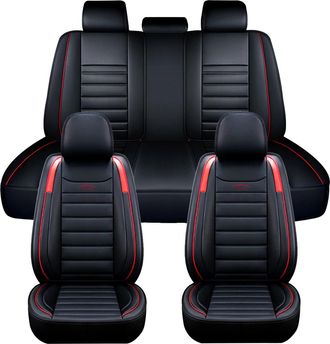 OEM Funda Para Asiento De Coche, Ajuste Universal, Protecci&oacute;n Premium, Ribete Rojo