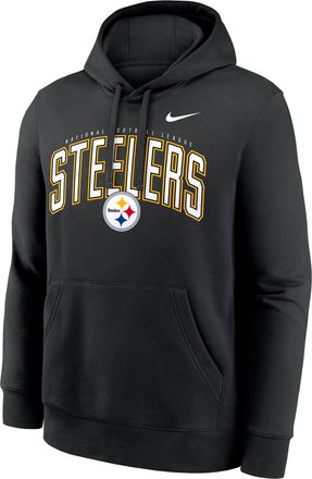 Nike Pittsburgh Steelers Club Nike Mens NFL Pullover Hoodie in Black | NKDK00A7L-L3P