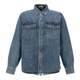 J.W.Anderson Denim Jackets, male, Blue, Size: XL Oversized Denim Shirt