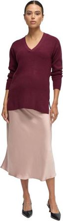 Ingrid & Isabel Side Zip Nursing Maternity Sweater in Fig at Nordstrom, Size X-Large