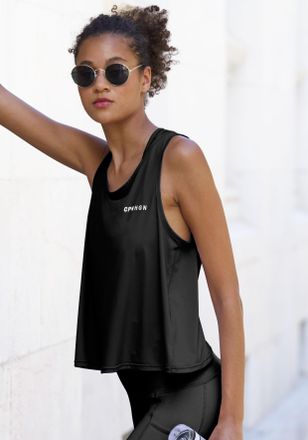 Copenhagen Funktionstop COPENHAGEN STUDIOS, Damen, Gr. XL (48/50), schwarz, Obermaterial: 83% Polyamid, 17% Elasthan, bedruckt, unifarben, bequem h&uuml;ftlang, Rundh