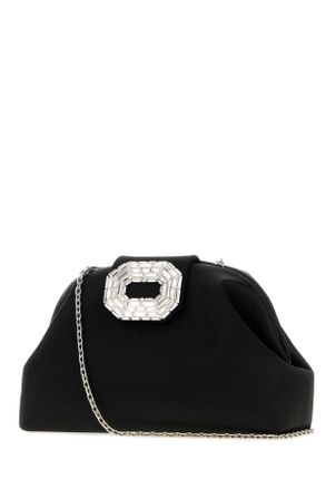Amina Muaddi Blacksilver Borse A Tracolla Bag