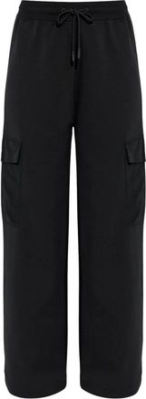 Woolrich Katoenen broek met zijzakken - Dames - Sweatpants - Zwart - XS - Katoen - Broeken