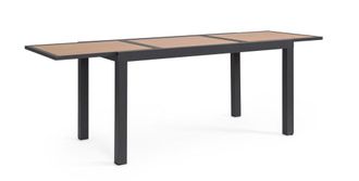 BIZZOTTO Mesa de aluminio 140-210X77 Antracita