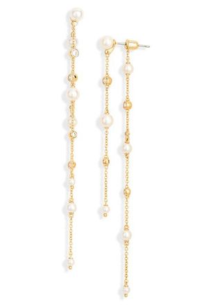 Nadri Esme Linear Front/Back Earrings in Gold at Nordstrom