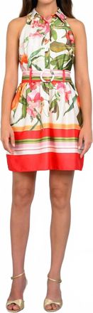 Lavender Brown Rayna Mini Dress In Red Coral