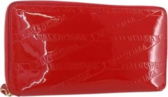 Balenciaga Pre-owned Wallets, female, Red, Size: ONE SIZE Pre-owned Coated Canvas Wallet