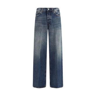 Haikure Baggy Jeans met Wijde Pijpen - Dames - Loose Fit Jeans - Blauw - W28 - Katoen - Jeans