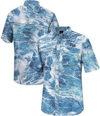 Colosseum Mens Colosseum Blue Pitt Panthers Realtree Aspect Charter Full-Button Fishing Shirt at Nordstrom, Size Medium
