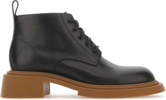 Loewe Black Leather Ankle Boots