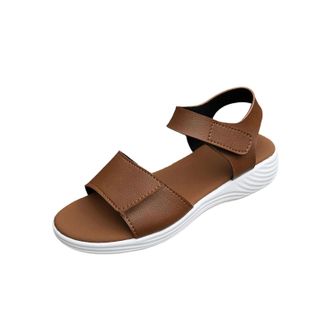 Generic Womens Wedge Sandals Open Toe Strappy Sandal Stylish Comfortable Breathable Lightweight Casual Wide Fit Walking Sandals with Arch Support Summer Leisu