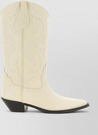 Sonora yuma boots embroidered western mid calf pointed