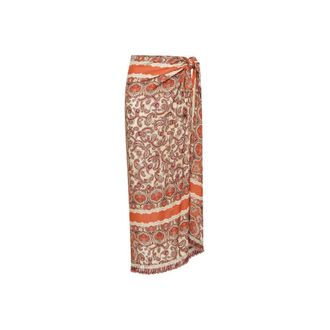 Maliparmi Midi Skirts, female, Beige, Size: S/M Sunset Paisley Skirt