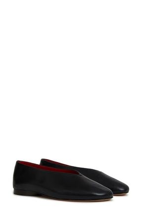 Mansur Gavriel Glove Flat in Black/Flamma at Nordstrom, Size 5.5Us