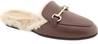 BCBGeneration Zorie Faux Fur Bit Mule in Espresso at Nordstrom, Size 6.5