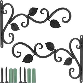 OEM Gancho Para Plantas, 2 Piezas, 30 Cm, Gancho Para Flores, Colgador De Plantas, Metal, Gancho De Pared, Colgadores De Plantas De Hierro, Negro