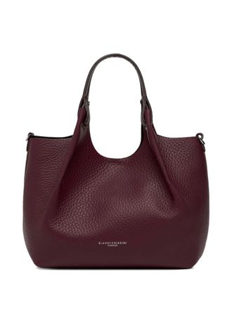 Gianni Chiarini Dua leren handtas met geknoopte handgreep - Rood