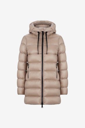 Moncler Lange Daunenjacke mit Kapuze Suyen