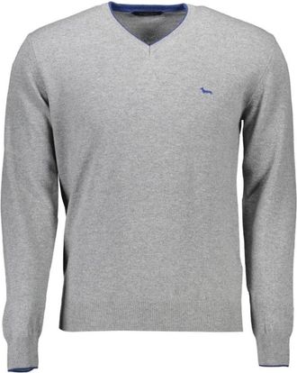 Harmont & Blaine Ha-37305 V-hals Trui - Heren - V-hals truien - Grijs - 2XL - Wol - Truien & Vesten