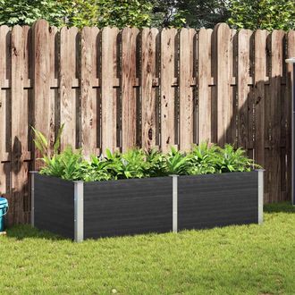 vidaXL Arriate De Wpc Gris 200x100x54 Cm Vidaxl