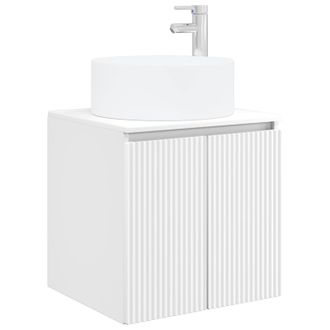 vidaXL Vanidad De Lavabo Montada En La Pared Blanco Vidaxl