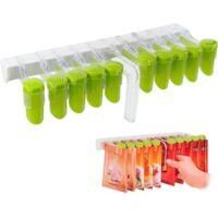 OEM Estante Para Especias De Pared, Soporte Para Especias Sin Taladrar, Organizador De Especias Colgante Para Paquetes De Especias Con 10 Clips, Estante O
