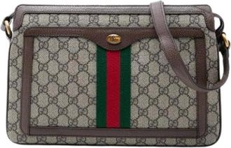 Gucci Pre-owned Cross Body Bags, female, Beige, Size: ONE SIZE Pre-owned Ophidia Crossbody Bag