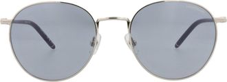 Montblanc Round-Frame Metal Sunglasses