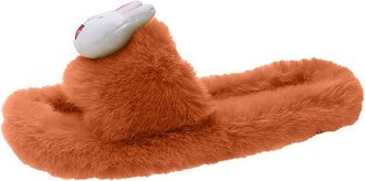 Generic Womens Winter Thermal Plush Slippers, Anti-Slip Indoor House Shoes Comfy Cute Animal Warm Non-Slip for Ladies Bedroom Home Slippers