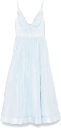 Zimmermann Abito midi Illuminate con scollo a V - Blu