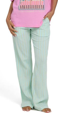 Billabong New Waves 2 Stripe Smock Waist Cotton Gauze Pants in Clearwater at Nordstrom, Size X-Large