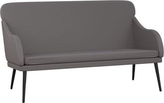 vidaXL Banco De Cuero Sint&eacute;tico Gris 110x76x80 Cm Vidaxl