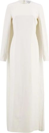 Gabriela Hearst Zijde Wol Cady Gedrapeerde Jurk - Dames - Maxi kleedjes - Beige - XS - Wol - Kleedjes