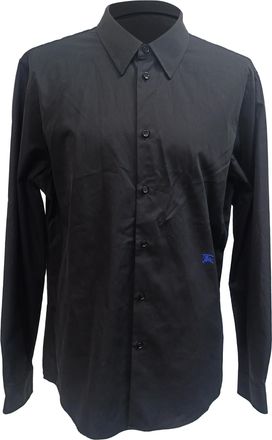 Burberry Pre-owned Mens EKD-Embroidered Shirt in Black Cotton - Size EU 50 (Mens)