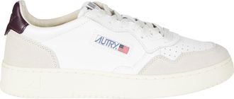 Autry White Medalist Low Leather Suede Sneakers