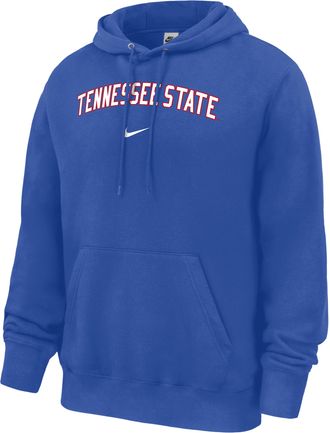 Nike Mens College (Tennessee State University) Club Fleece Pullover Hoodie in Blue | M31233TESU26-RYL
