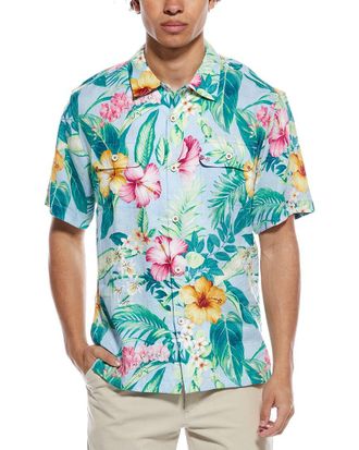 Tommy Bahama Hibiscus Heritage Linen Camp Shirt