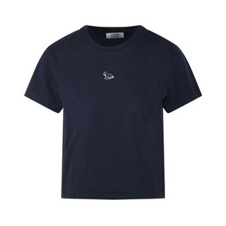 Maison Kitsun&eacute; T-Shirts, female, Blue, Size: XS Baby Fox Baby Tee-Shirt