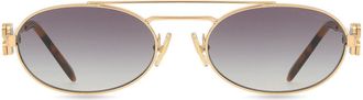 Miu Miu MU54ZS 7OE5D1 Womens Sunglasses Gold Size 53