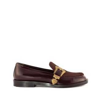 Roberto Festa Milano Loafers, female, Red, Size: 7 1/2 US Buckle Detail Loafers