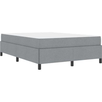 vidaXL Vidaxl - Cama Tipo Box Spring Gris Claro, Negro 140 X 190 Cm
