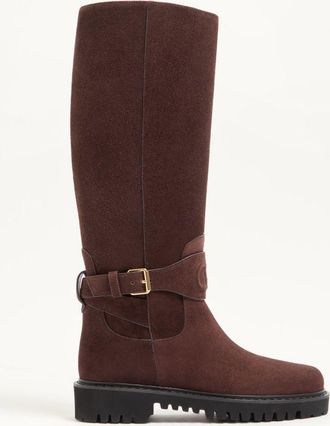 Valentino Garavani VLogo Signature Split Leather Boot 40Mm Woman EBONY 35.5