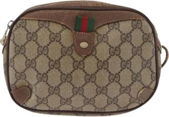 Gucci Pre-owned Vintage Schoudertas - Dames - Vintage Schoudertas - Beige - ONE Size - Leer - Vintage